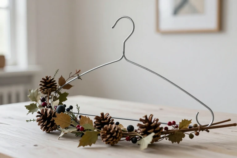 Step‑by‑step materials for a DIY mantle garland.
