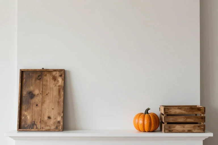 Thrift store finds repurposed for mantle décor.
