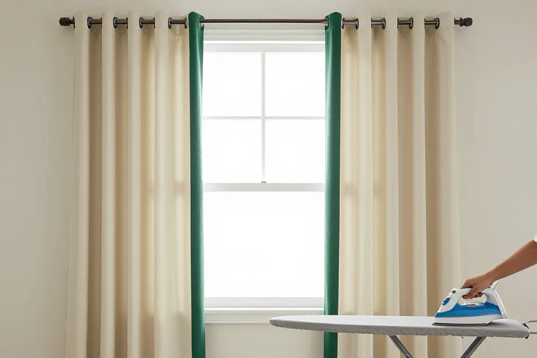 Curtains lengthened with a contrasting fabric border