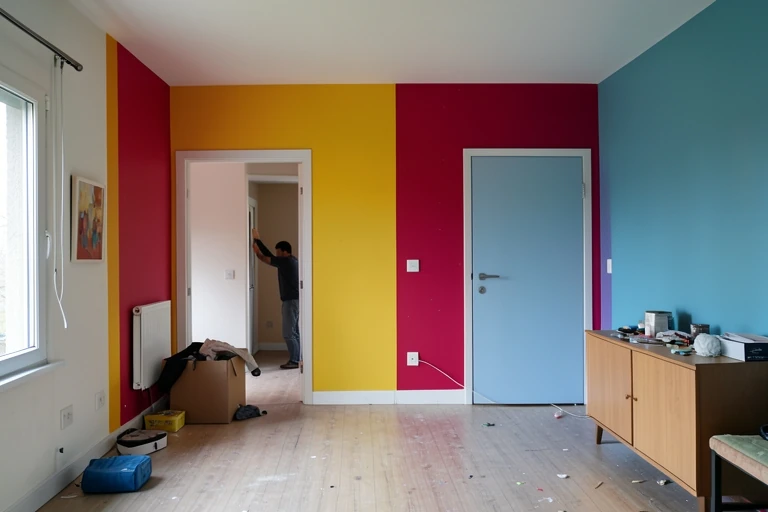 Excess decor being removed from an overly busy room