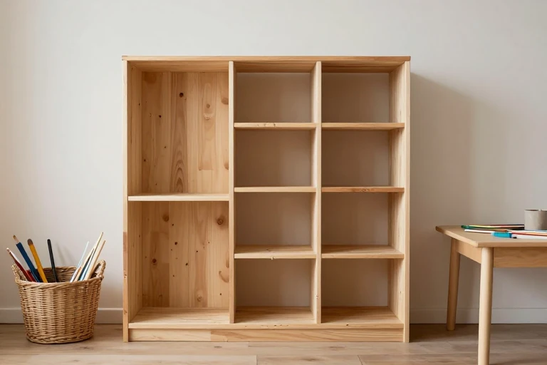 Adaptable storage organized by room activity