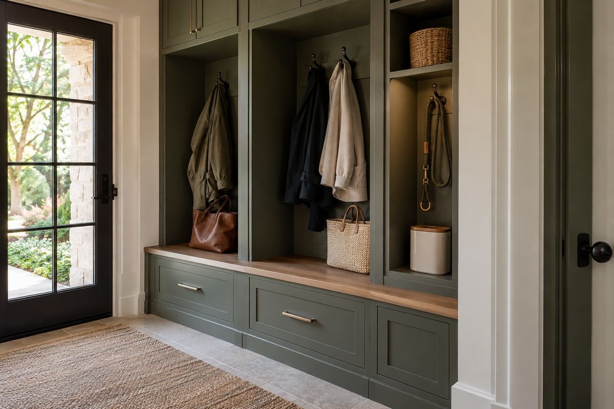 Small locker bay for ordinary dog-walking accessories