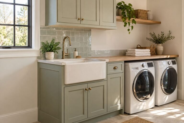 28 Laundry Room Backsplash Ideas for Sinks, Counters and Useful Wall Details