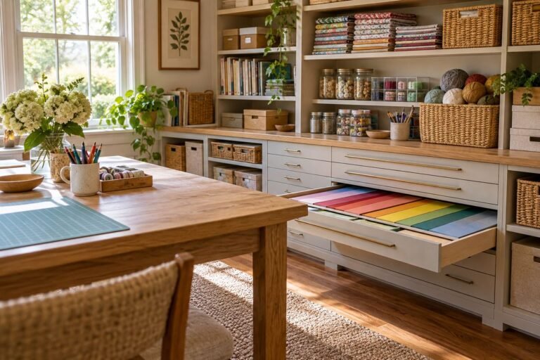 22 Craft Room Storage Ideas for Materials, Tools and Work in Progress